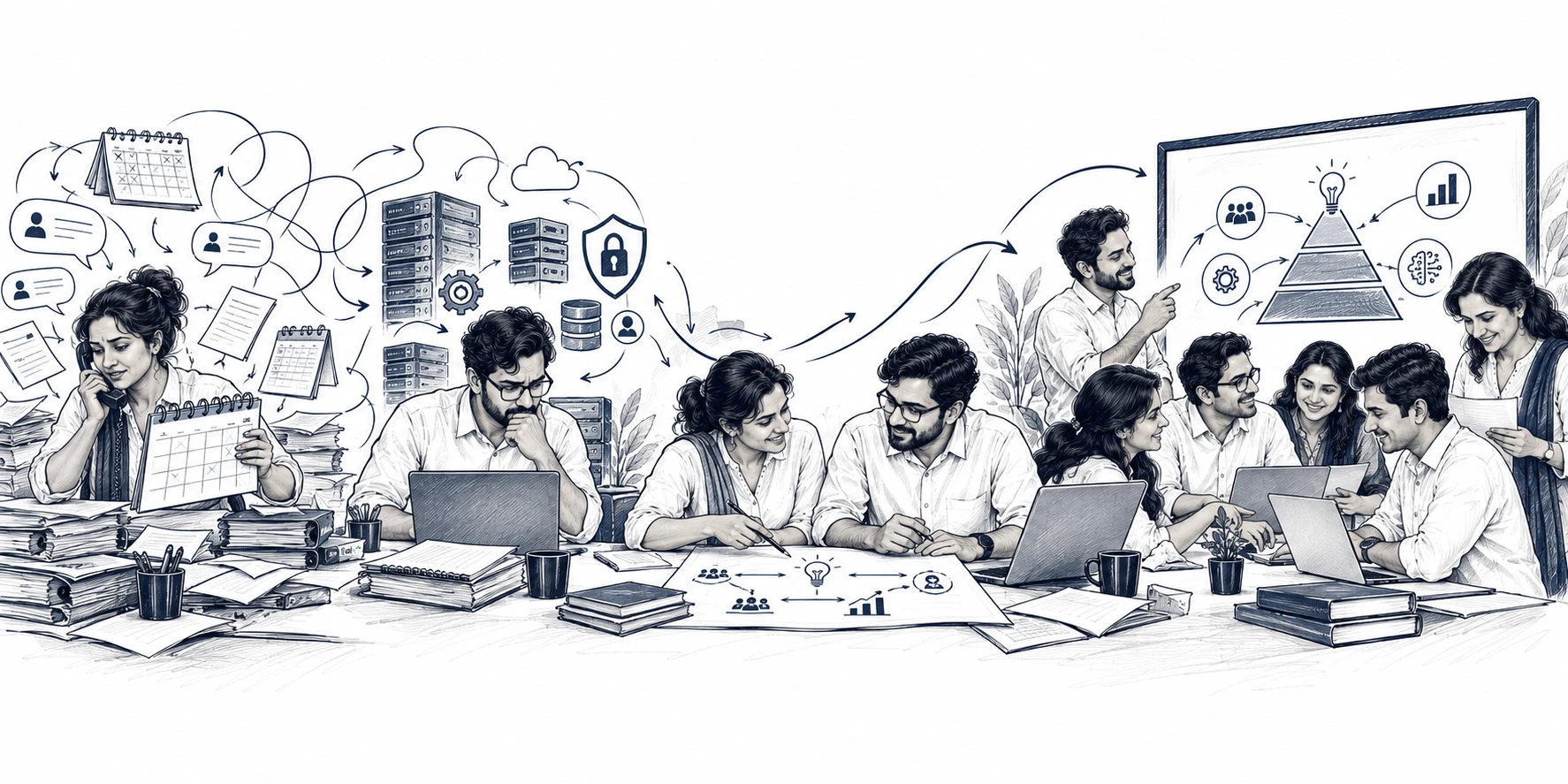 HR and IT collaborating on organisation-wide AI capability